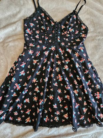 Robe façon bustier/corset fleurie Forever21