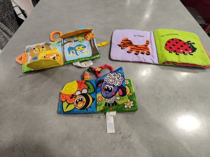 Lot de 3 livres d’éveil sensoriel pour bébé - photo numéro 2