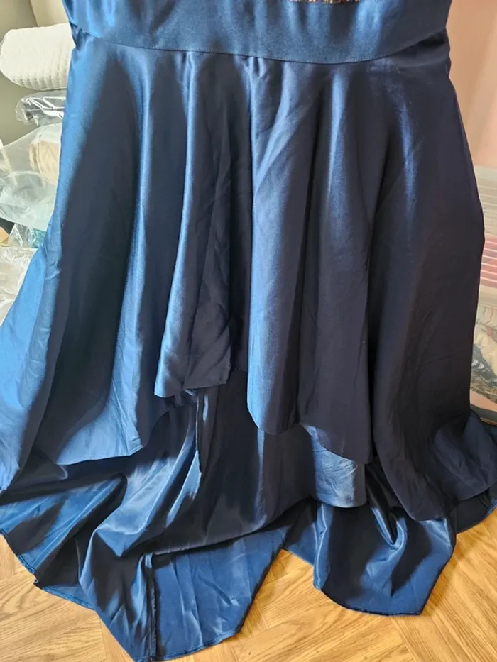Robe de soiree bleu nuit t48 - photo numéro 3