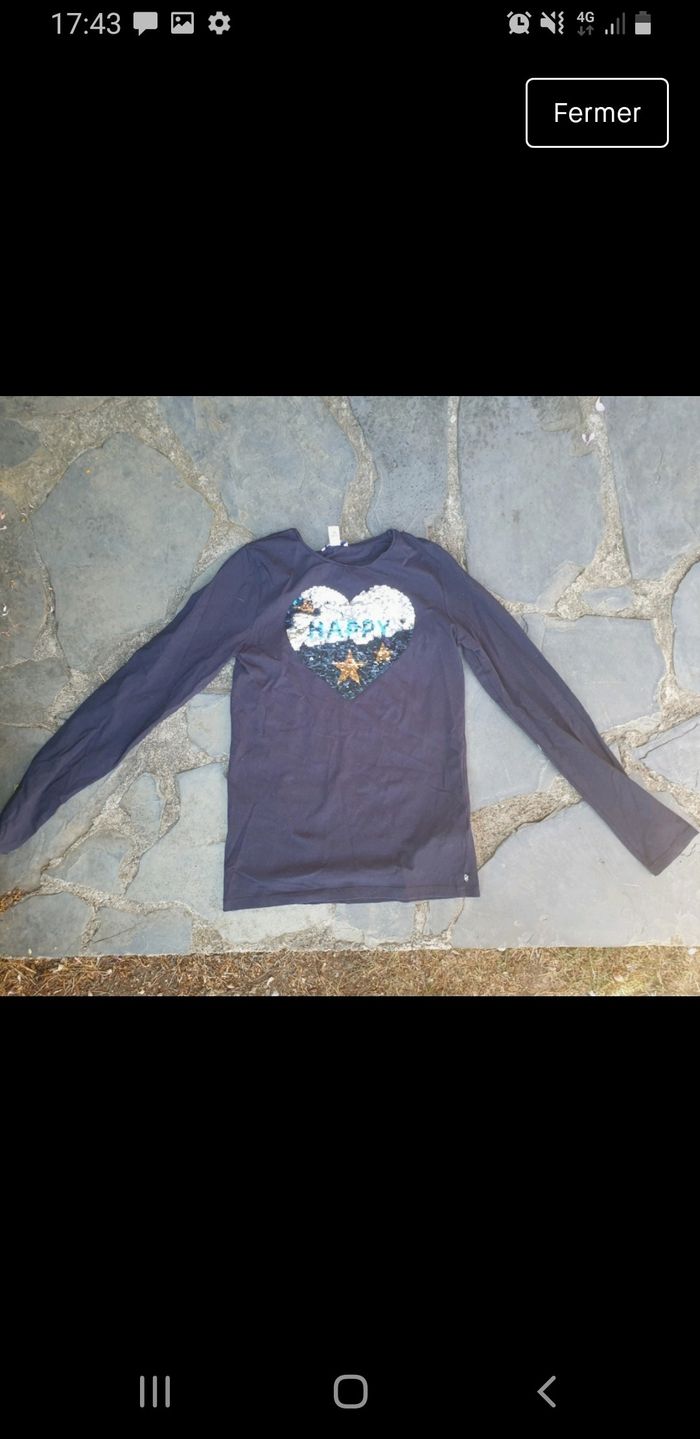 Superbe haut ml sequins 14a