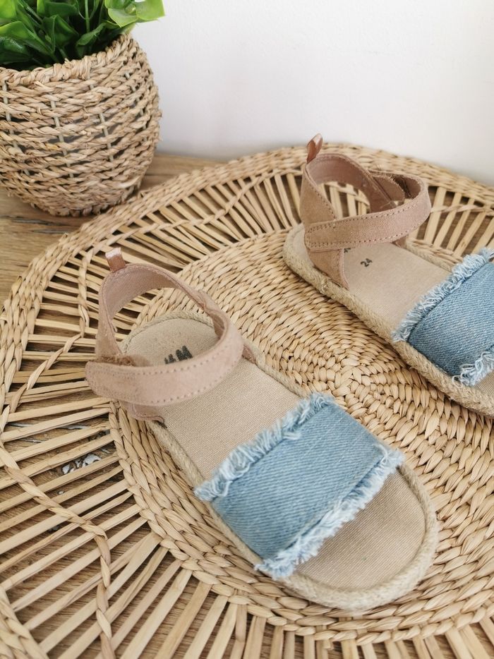 Sandales bohème, espadrilles en jean bleu clair H&M Pointure 24 - photo numéro 2