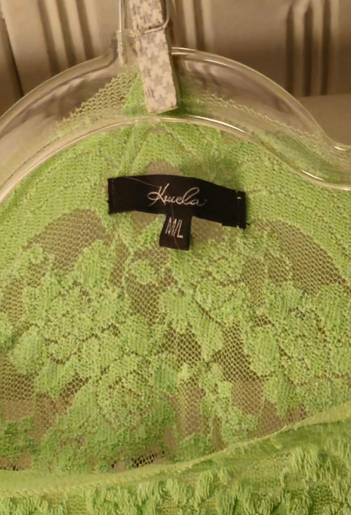 Haut vert imprimé transparent - photo numéro 3