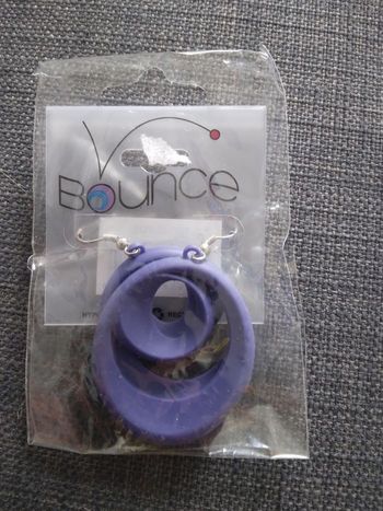 1 paire de boucles d'oreilles "violet" neuf