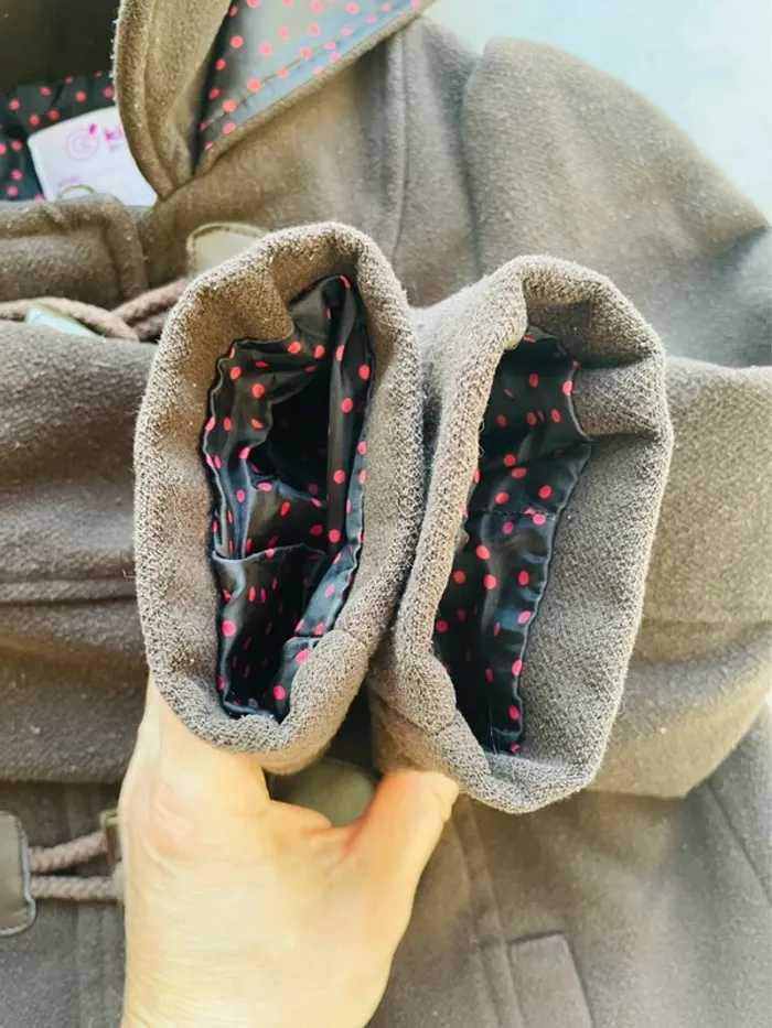 Manteau duffle-coat hiver fille avec capuche - photo numéro 4