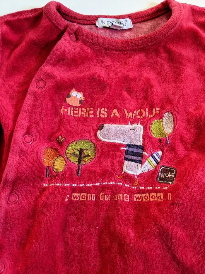 Lot de 2 pyjamas grenouillères dors bien velours mixte 18 mois 81 cm - photo numéro 3