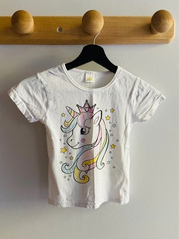 Tee-shirt Licorne Colorié T.5/6 ans