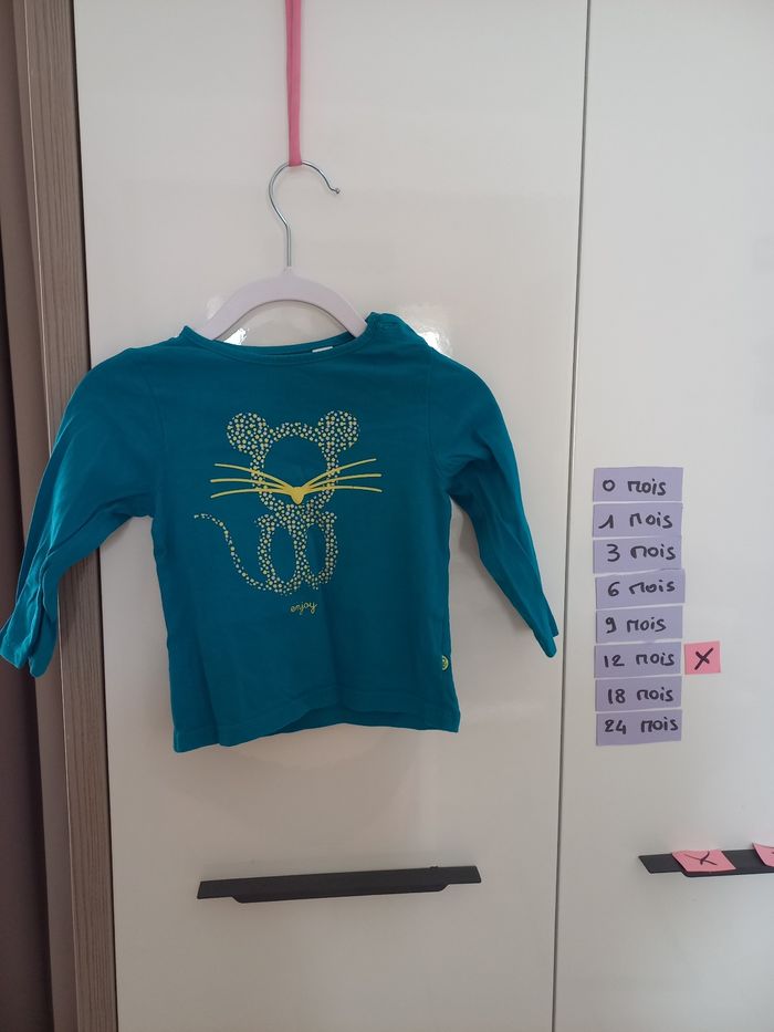 Tee-shirt longues manches obaïbi 12mois