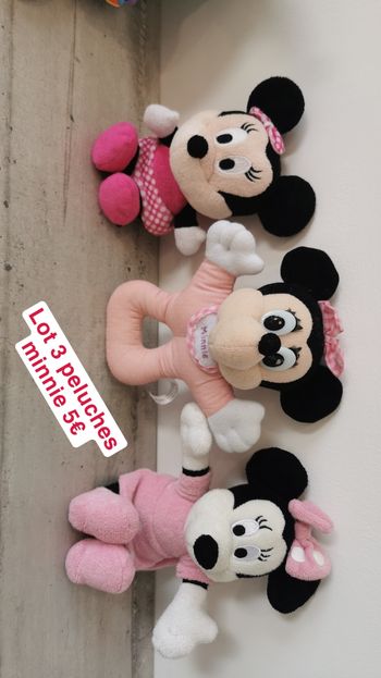 Lot 3 peluche minnie