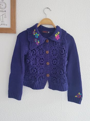 Catimini - Gilet boutonné, grosses mailles en angora