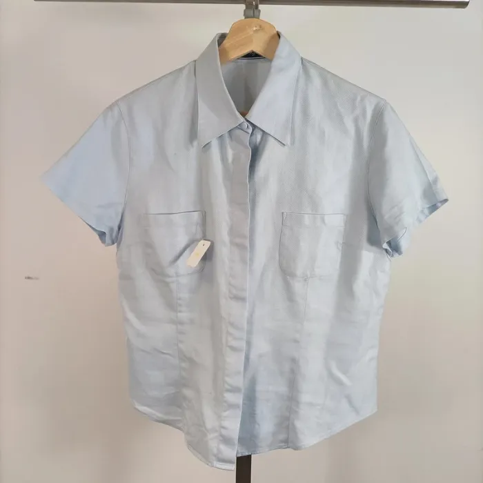 Chemise bleu clair manches courtes - Alain Figaret - Taille 40 Neuve A528