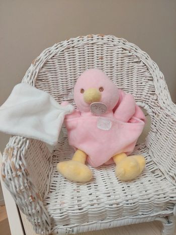 Baby'Nat - doudou peluche poussin rose