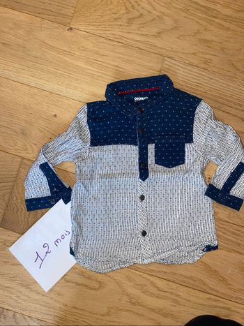Chemise marine motif bleu – Orchestra – 12 mois