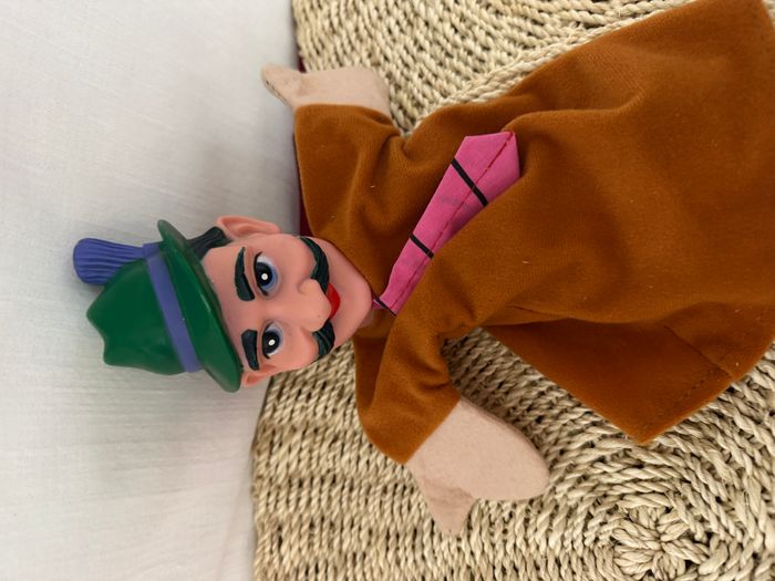 marionnette à main vintage en tissu et à tête en caoutchouc représentant Mr. Rogers