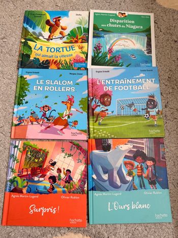 Lot 6 livres enfants Hachette Jeunesse – Esprit sportif & Musée magique