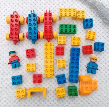 🔸Lot 28 Pièces LEGO Duplo Vintage dont 2 Personnages🔸