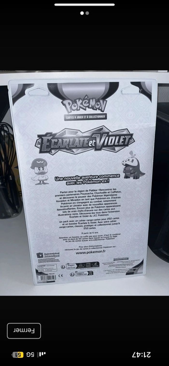 Porte folio classeur giratina écarlate et violet neuf scellé - photo numéro 2