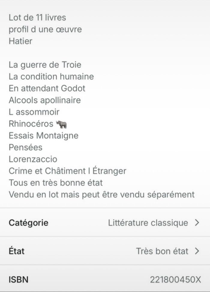 Profil d une œuvre