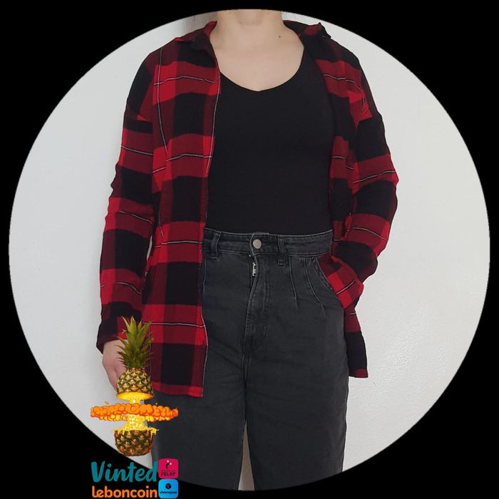 Chemise à carreaux rouge