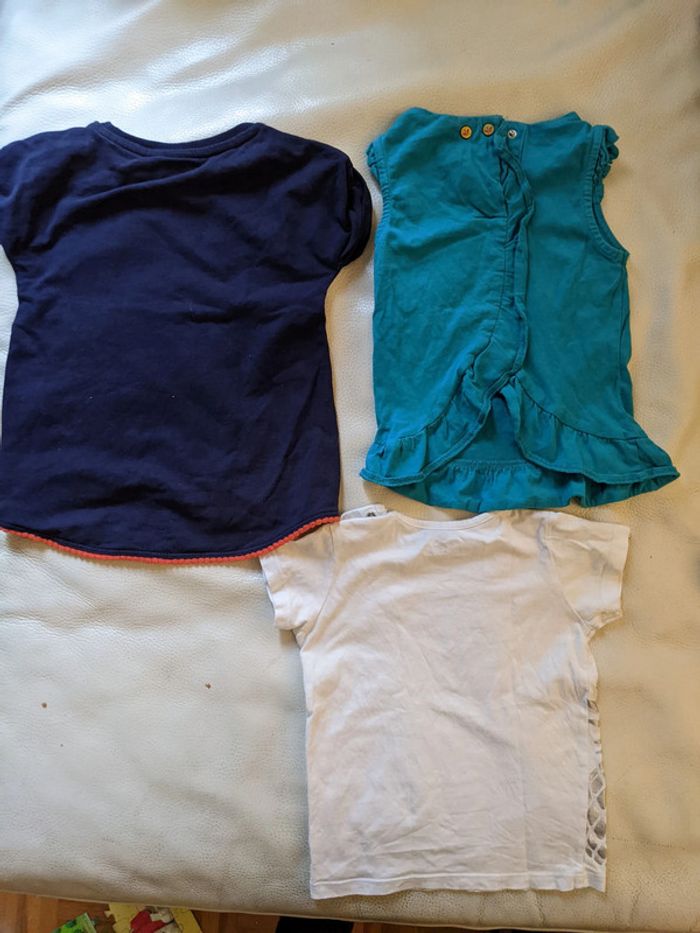 lot de 4 vêtements short jean Kenzo et 3 tee-shirts bébé fille 24 mois 86 cm - photo numéro 5