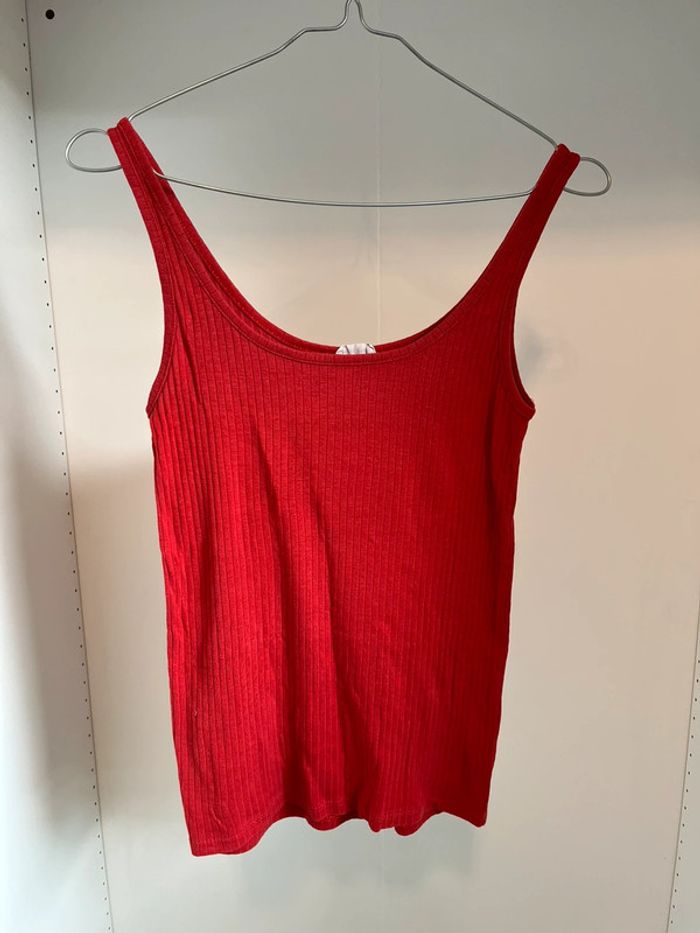 Débardeur côtelé rouge Undiz, Taille S
