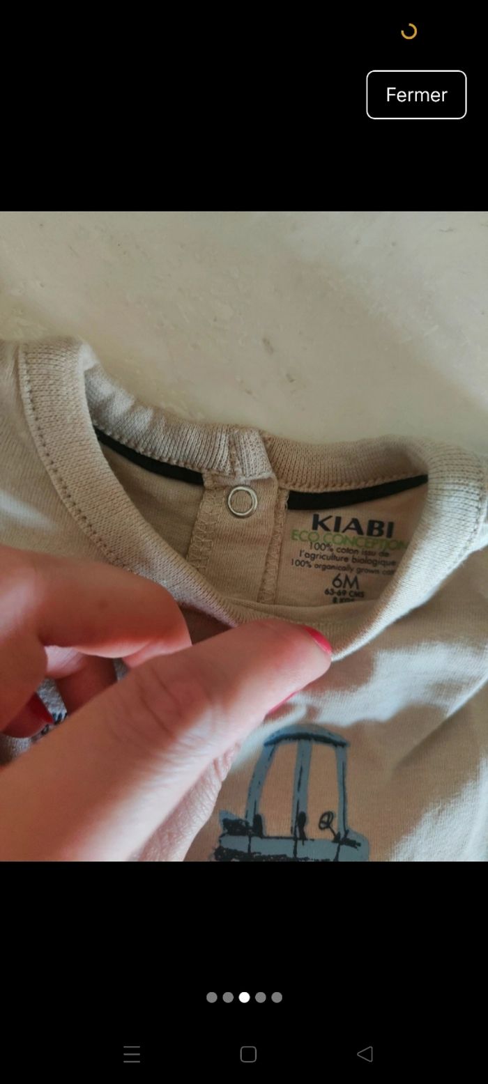 Lot de vêtements garçon 6 mois tshirts ensemble avec short kiabi - photo numéro 9