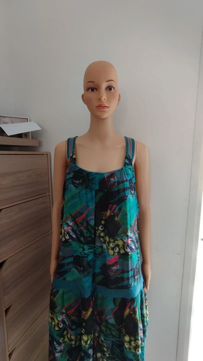 Robe verte avec motifs ixoo taille 46 femme - photo numéro 3
