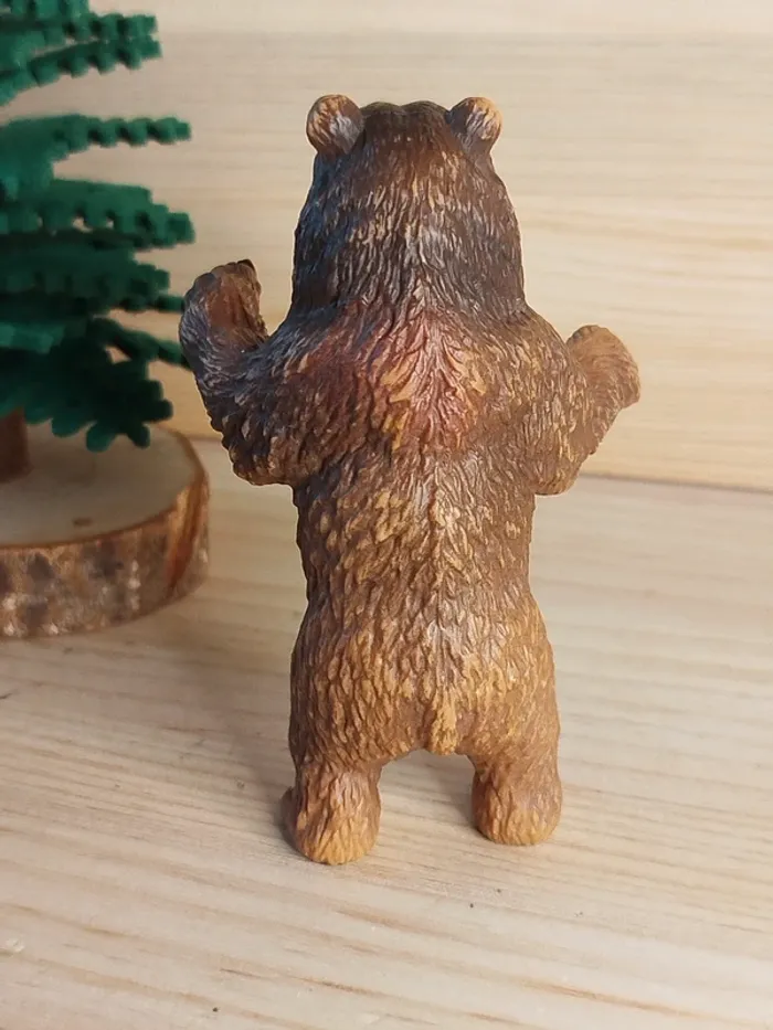 Schleich ours brun debout Figurine Animal de la forêt - photo numéro 3