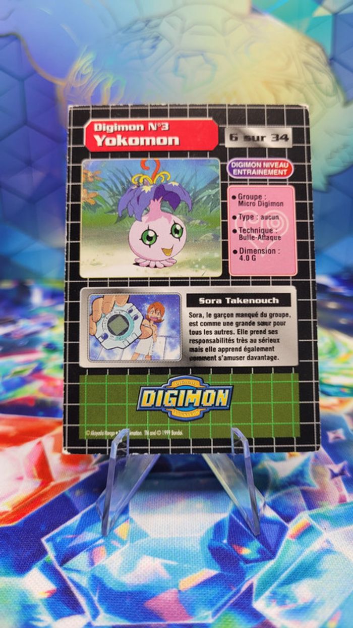 Carte Digimon Sora & Yokomon (FOIL) 6/34 Édition Série TV 1999 - photo numéro 2