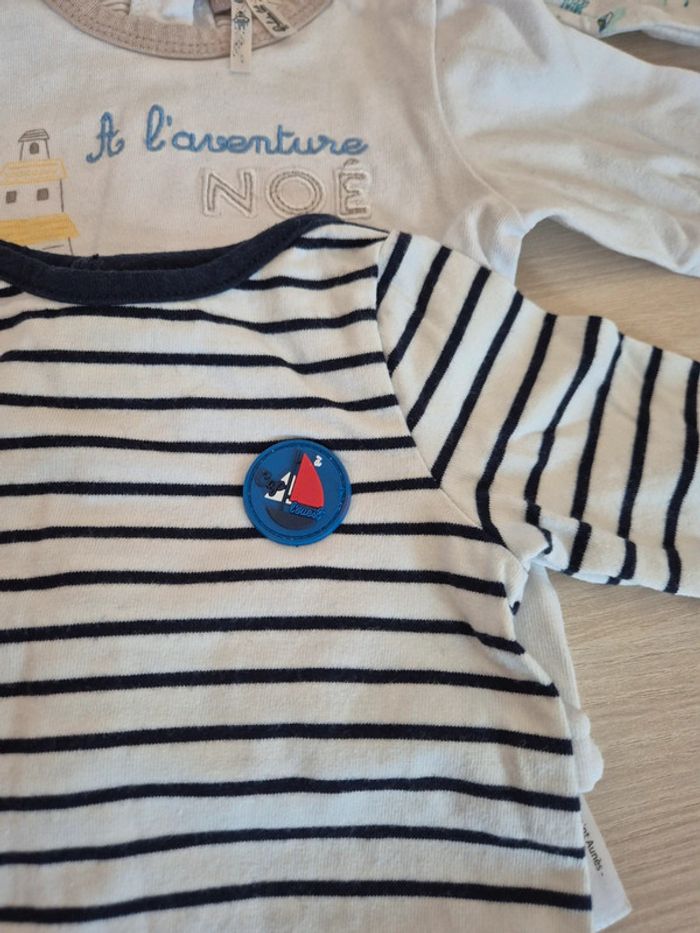 Lot de 3 t shirt manches longues 6 mois garçon - photo numéro 3