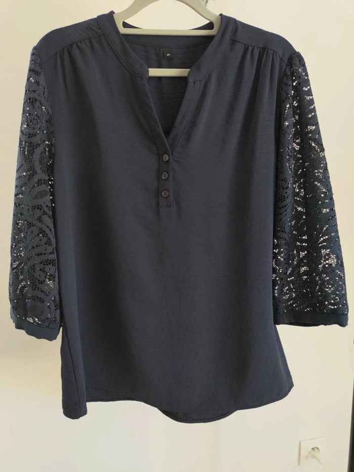 Ma Boutique Plus blouse marine T4