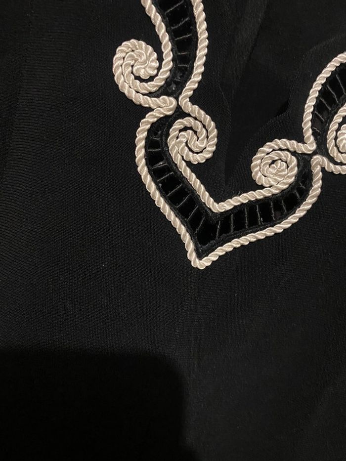 Magnifique robe vintage impression paris passementerie 38 - photo numéro 5