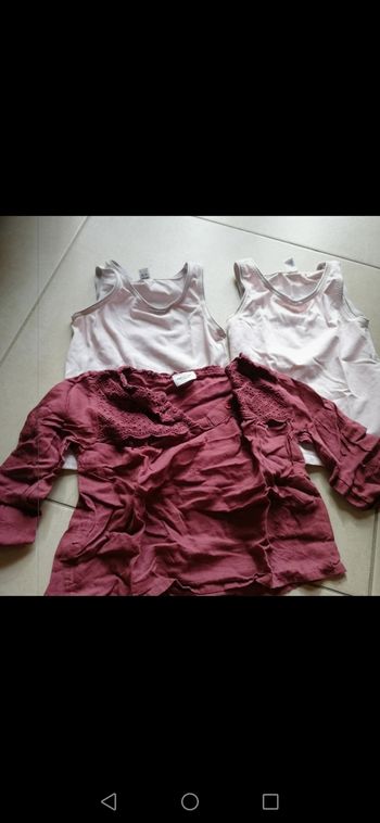 Lot débardeur et blouse okaïdi tape a l'œil