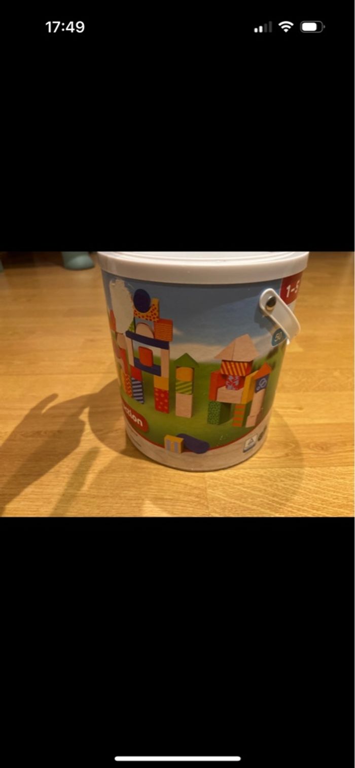 Bloc de construction en bois enfant - photo numéro 3