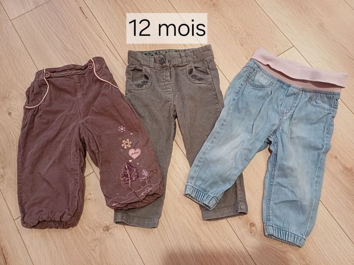3 pantalons 12 mois