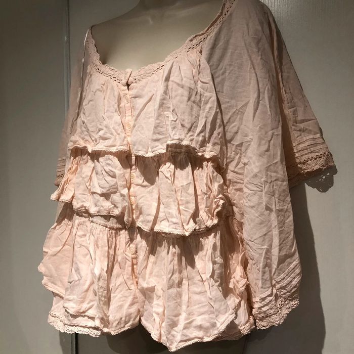 Blouse bohème rose à dentelle Naf-Naf taille  36 - photo numéro 19