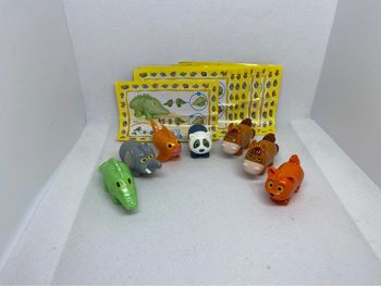 Lot de 7 surprises Magic kinder animaux modulables panda poisson éléphant cheval chat crocodile