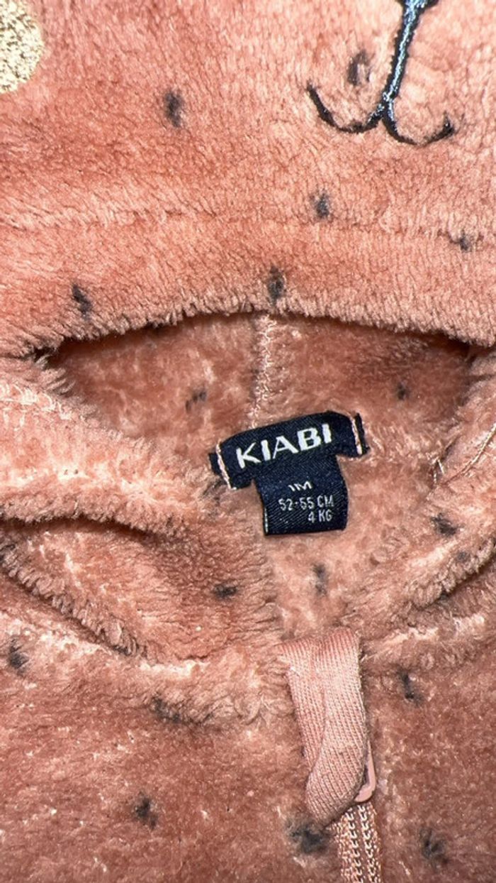 Pyjama grenouillère velours / sur pyjama velours 1 mois Kiabi - photo numéro 2