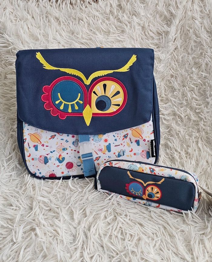 Cartable grande section Astros le hibou Les Déglingos Neuf