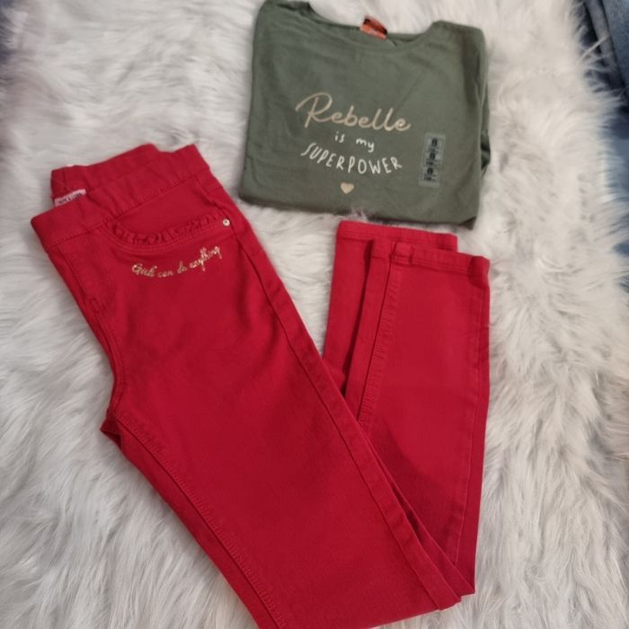 NEUFS 🏷🏷🥰😍ensemble tregging et teeshirt ml 8 ans fille🥰😍 - photo numéro 2