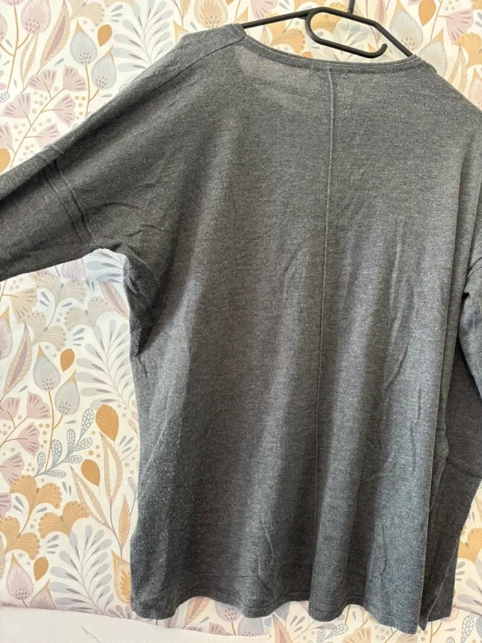 Pull fin gris - photo numéro 3