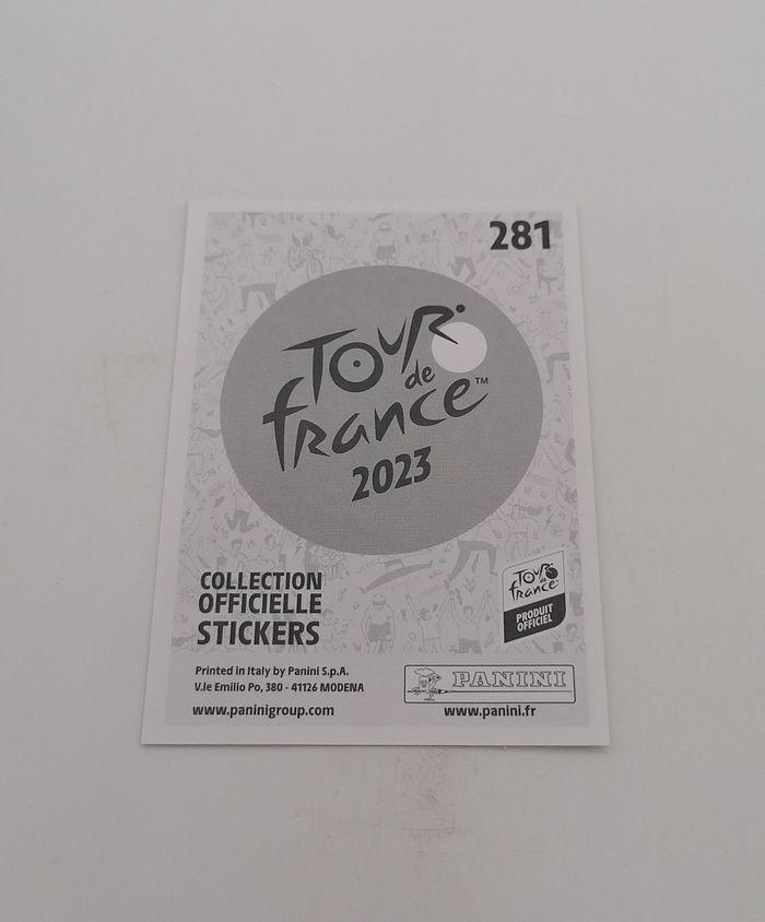 Panini Tour de France 2023 sticker N° 281. - photo numéro 3