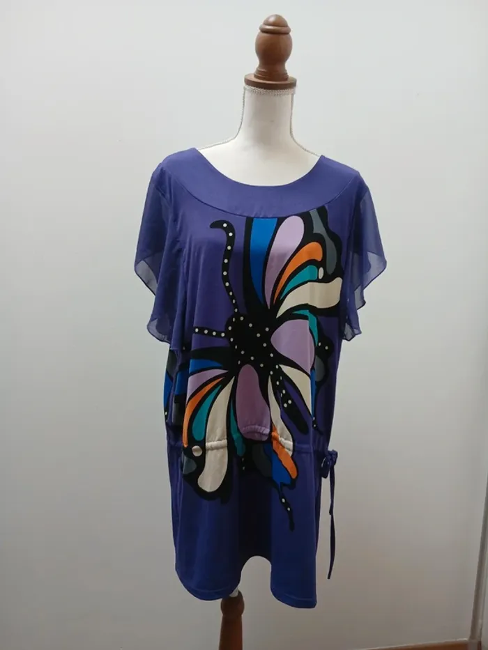 Robe / tunique violette avec papillons taille unique Cool girl