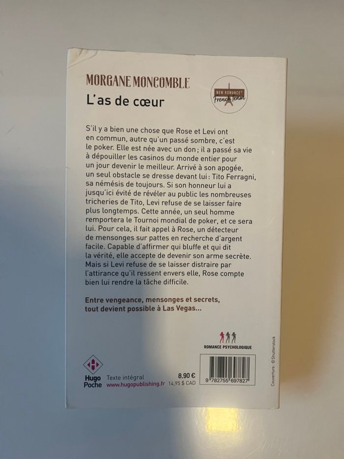 • L’as de coeur, morgane moncomble, édition hugo poche new romance - photo numéro 3