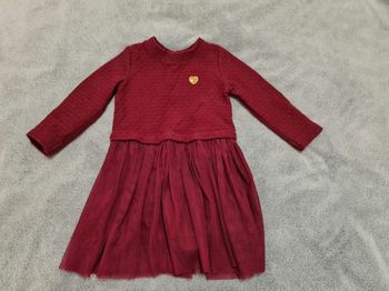 Robe rouge fille bi-matière 2 ans - Sergent Major
