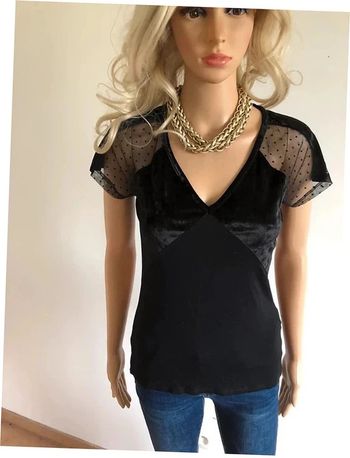 Haut noir neuf à manches courtes Morgan taille XS (valeur 30€)