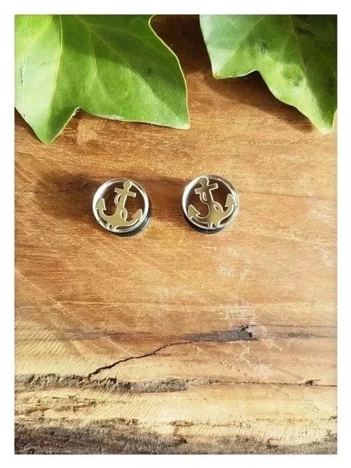 Paire d'écarteurs plugs acier ancres 12mm