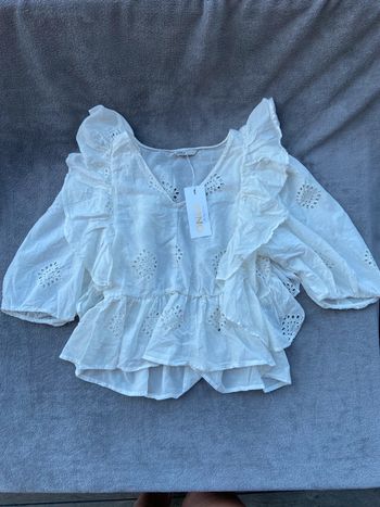 Haut blanc à volants / Taille M