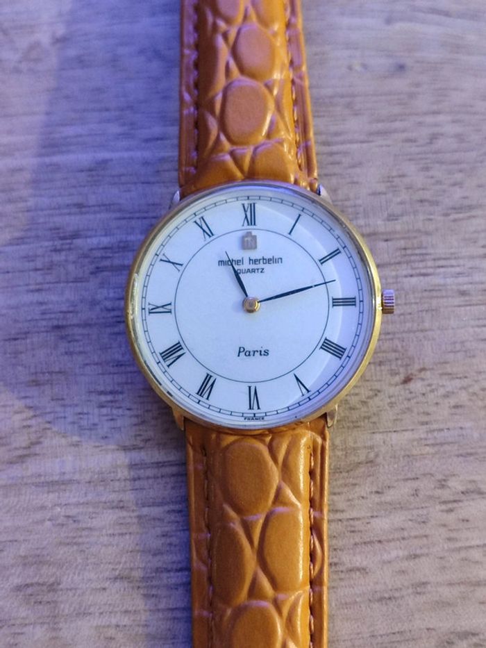 Montre Quartz Michel Herbelin avec Bracelet cuir marron - photo numéro 3