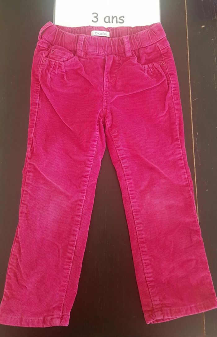 Pantalon velours okaidi 3 ans