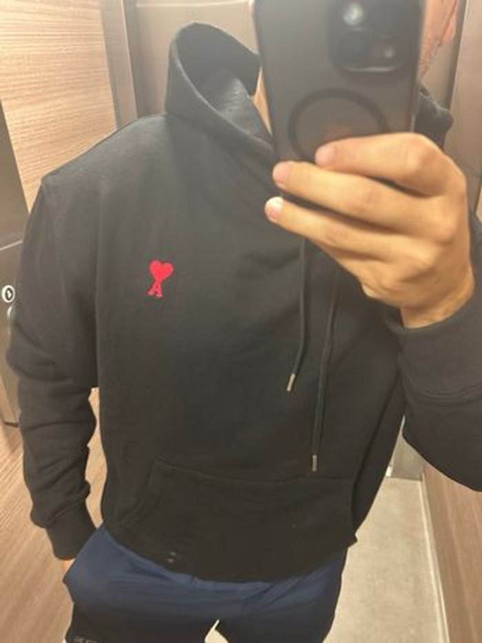 Sweat-shirt pull à capuche AMI Paris - Taille M - photo numéro 2